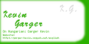 kevin garger business card